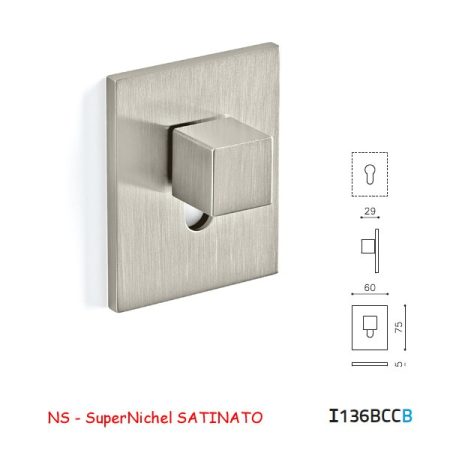 CHIAVISTELLO CUBO BCC SuperNichel SATINATO