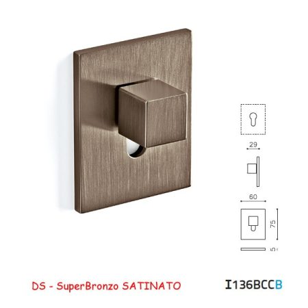 CHIAVISTELLO CUBO BCC SuperBronzo SATINATO