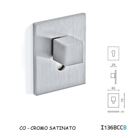 CHIAVISTELLO CUBO BCC CROMO SATINATO