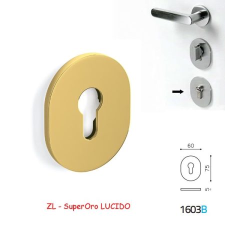 BOCCHETTA OVALE YALE 1603B SuperOro LUCIDO