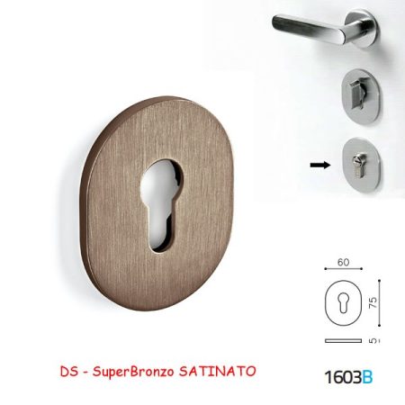BOCCHETTA OVALE YALE 1603B SuperBronzo SATINATO