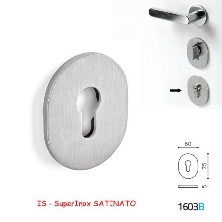 BOCCHETTA OVALE YALE 1603B SuperInox SATINATO