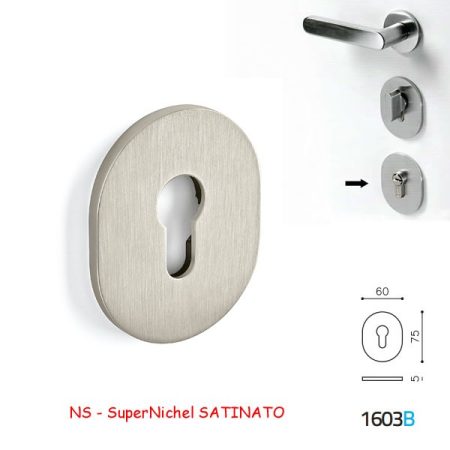 BOCCHETTA OVALE YALE 1603B SuperNichel SATINATO