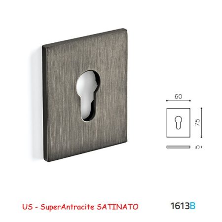 BOCCHETTA RETT. YALE 1613B SuperAntracite SATINATO