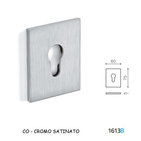 BOCCHETTA RETT. YALE 1613B CROMO SATINATO