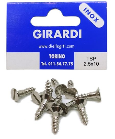 VITE ACCIAIO INOX A2 DIN97 TSP 2,5x10