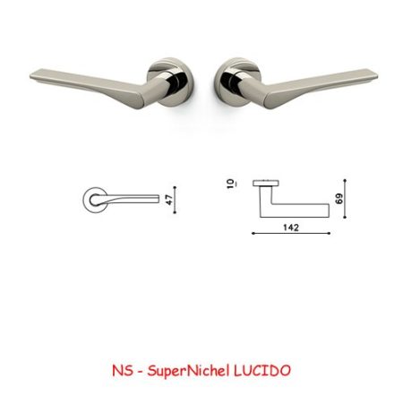 1/2 MANIGLIA FIN SuperNichel LUCIDO