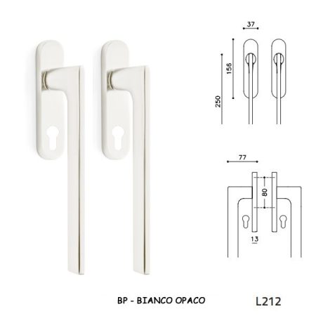 MANIGLIONI ALZANTI LOTUS BIANCO OPACO