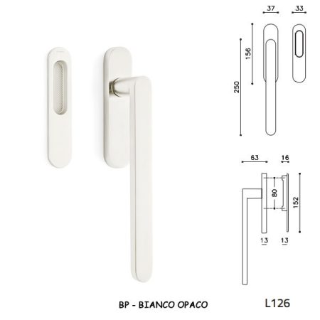 MANIGLIONE ALZANTE LINK BIANCO OPACO