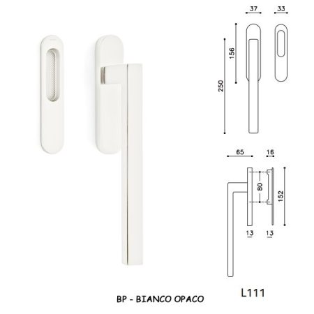 MANIGLIONE ALZANTE PLANET BIANCO OPACO