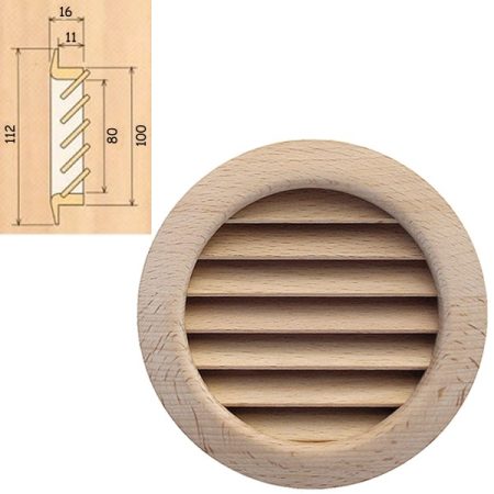 GRIGLIA TONDA QUERCIA mm110