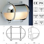 APPLIQUE LED SCHERMO 245 CROMO