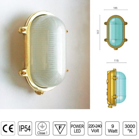 TARTARUGA LED OVALE 195 LUCIDO