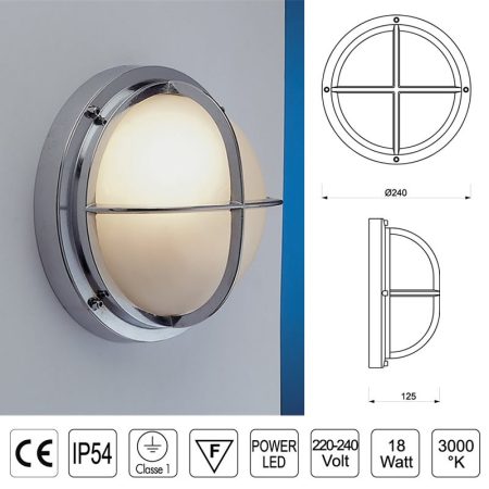 TARTARUGA LED 2226 CROMO