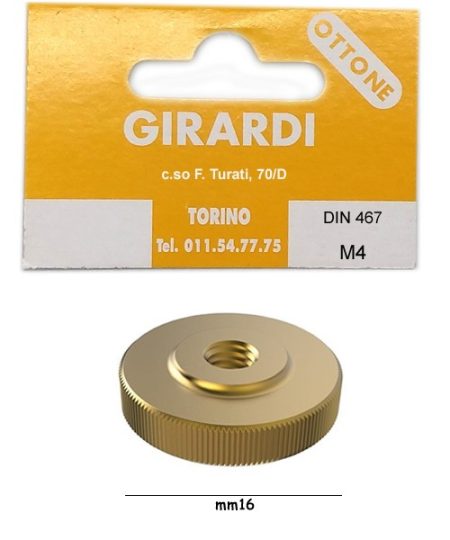 DADI ZIGRINATI OTTONE DIN 467 M4