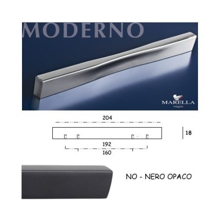 MANIGLIA LINEA 160-192 NERO OPACO