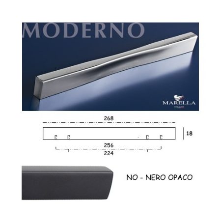 MANIGLIA LINEA 224-256 NERO OPACO