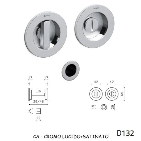 DANTE WC CROMO LUCIDO+SATINATO
