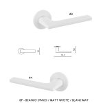 1/2 MANIGLIA LOTUS BIANCO OPACO