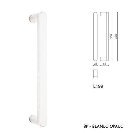 MANIGLIONE LINK BIANCO OPACO