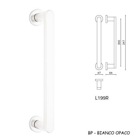 MANIGLIONE LINK R BIANCO OPACO