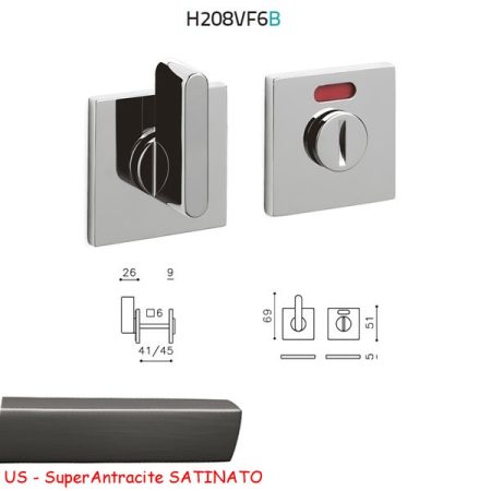 CHIAVISTELLO LINK QB ADA L/O SuperAntracite SATINATO