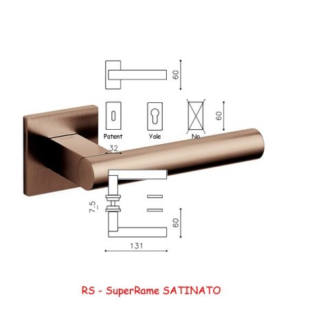 MANIGLIA EUCLIDE Q R SuperRame SATINATO