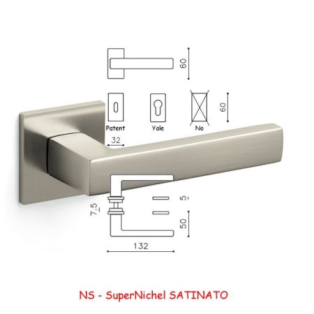 MANIGLIA PLANET QB R SuperNichel SATINATO
