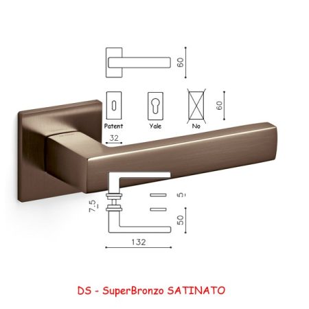 MANIGLIA PLANET QB R SuperBronzo SATINATO