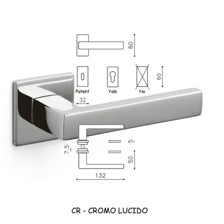 MANIGLIA PLANET QB R CROMO LUCIDO