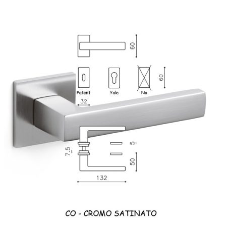 MANIGLIA PLANET QB R CROMO SATINATO