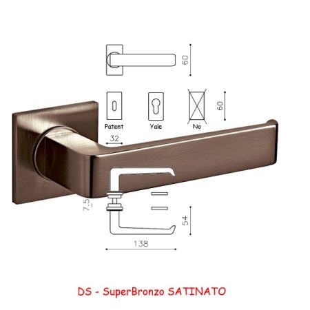 MANIGLIA MILANO Q R SuperBronzo SATINATO