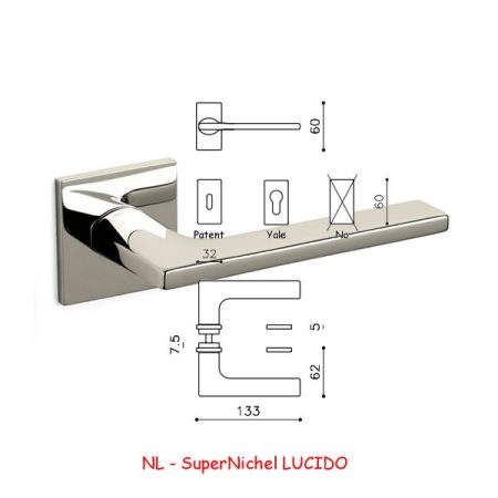 MANIGLIA LOTUS Q R SuperNichel LUCIDO