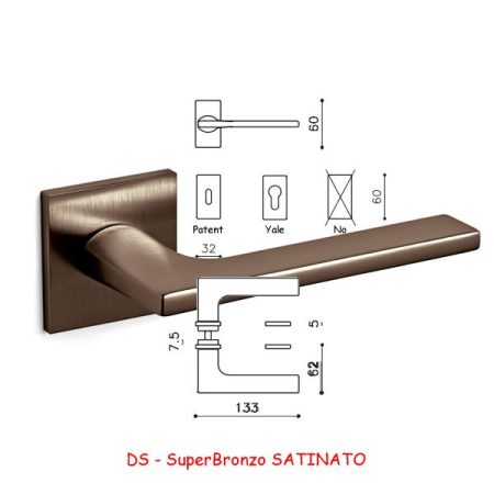 MANIGLIA LOTUS Q R SuperBronzo SATINATO