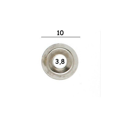 ORLO SOTTOVITE OTTONE NICHELATO mm10