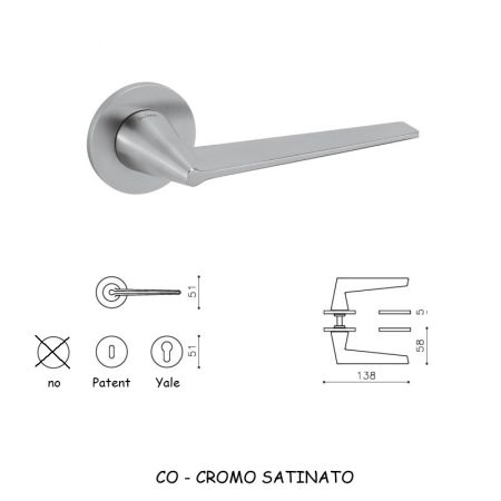Maniglia Olivari CONO CROMO SATINATO