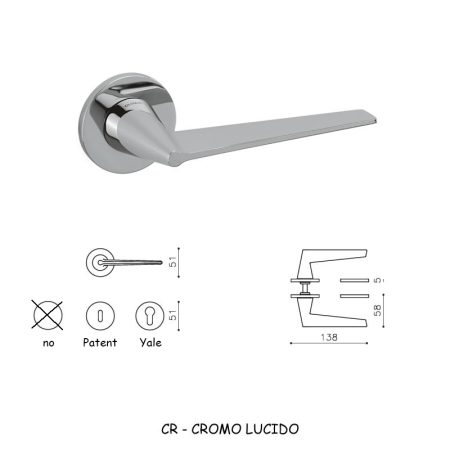 Maniglia Olivari CONO CROMO LUCIDO