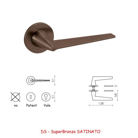 Maniglia Olivari CONO SuperBronzo SATINATO