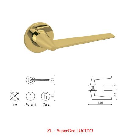 Maniglia Olivari CONO SuperOro LUCIDO