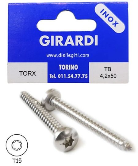 VITE AUTOFILETTANTE TB 4,2x50 TORX INOX A2