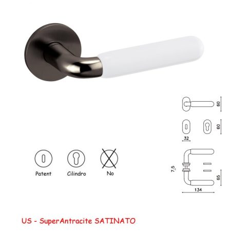 MANIGLIA ALBA SuperAntracite SATINATO