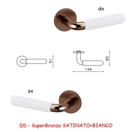 MEZZA MANIGLIA ALBA SuperBronzo SATINATO