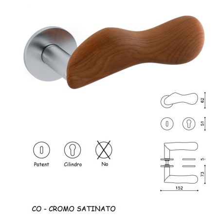 MANIGLIA CHELSEA CROMO SATINATO+KAURI