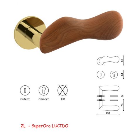 MANIGLIA CHELSEA SuperOro LUCIDO+KAURI