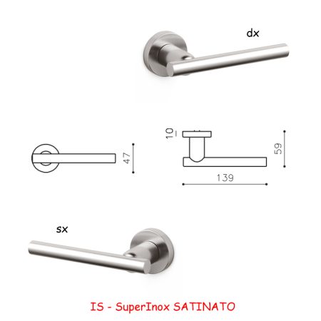 MEZZA MANIGLIA STILO SuperInox SATINATO