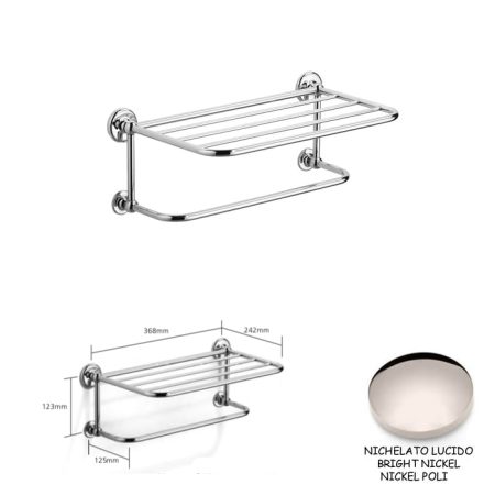 MENSOLA PORTA SALVIETTE N1737 NICHELATO LUCIDO