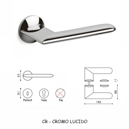 MANIGLIA ALEXANDRA CROMO LUCIDO