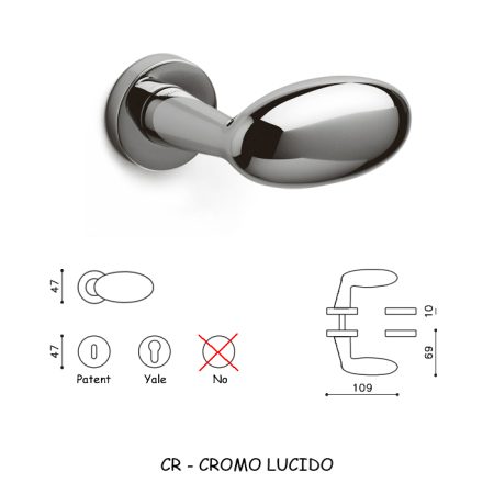 MANIGLIA BLINDO CROMO LUCIDO