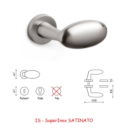 MANIGLIA BLINDO SuperInox SATINATO