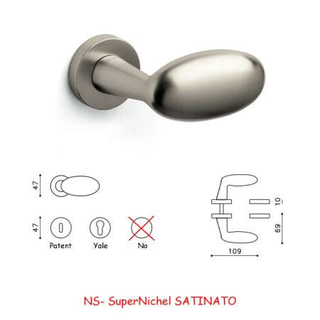 MANIGLIA BLINDO SuperNichel SATINATO